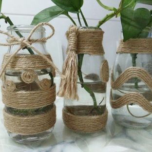 手残党必备麻绳玻璃瓶DIY