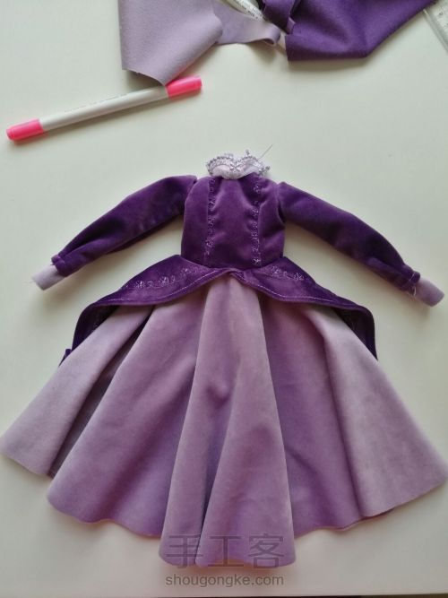 紫鸢尾丝绒娃衣 第18步