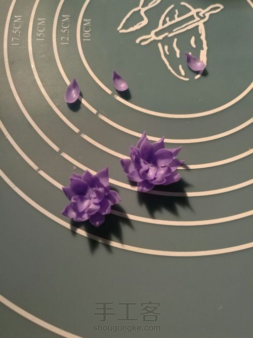 紫睡莲珍珠胸针 第14步