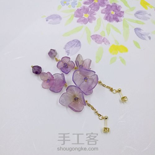 美人的面庞~紫阳花饰品 第10步
