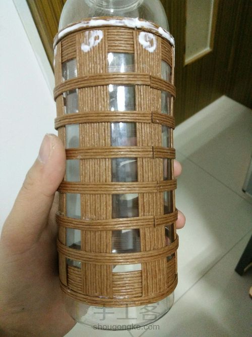 纸藤花器 第3步
