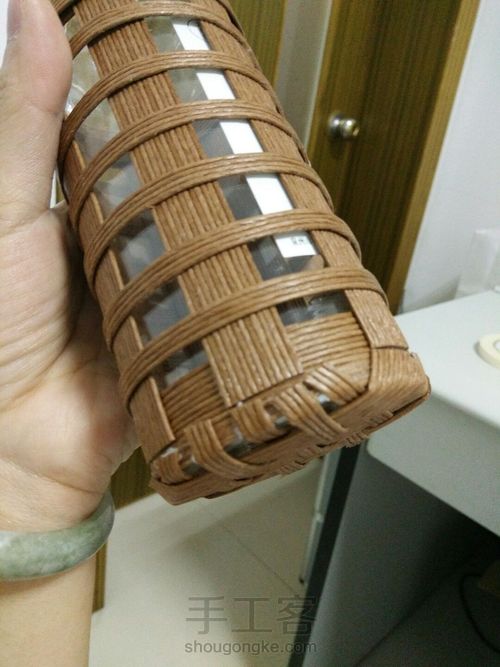纸藤花器 第6步