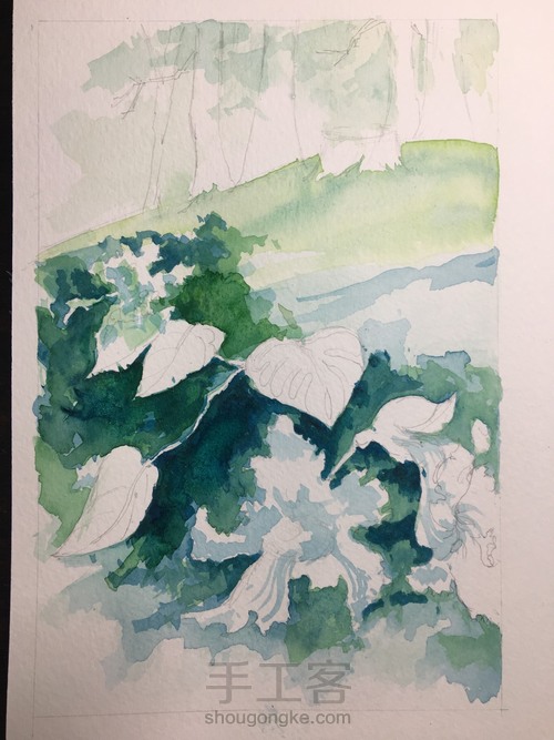 水彩小风景 第4步