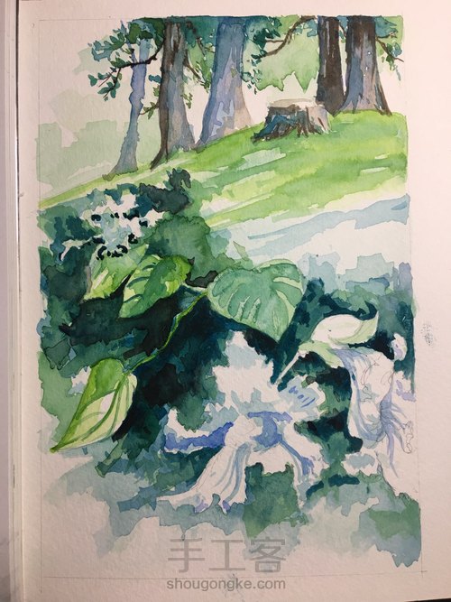 水彩小风景 第7步