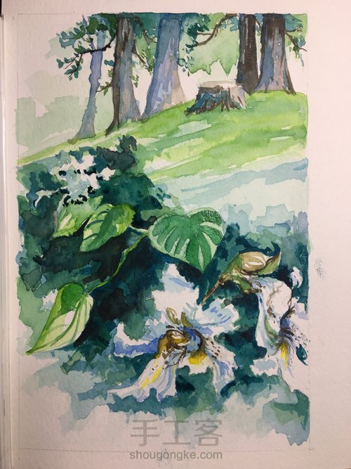 水彩小风景 第9步