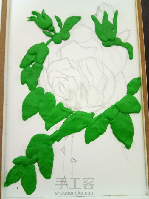 月季花平面软陶制作 第6步