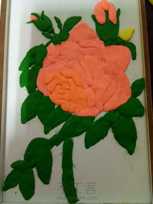 月季花平面软陶制作 第7步