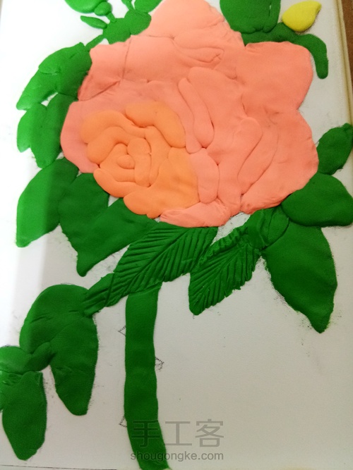 月季花平面软陶制作 第8步
