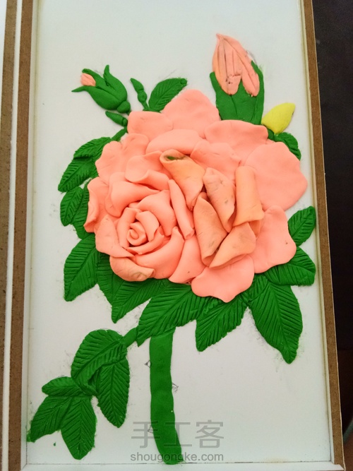 月季花平面软陶制作 第12步