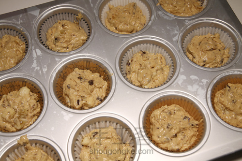 完美口感的香蕉巧克力麦芬 第13步