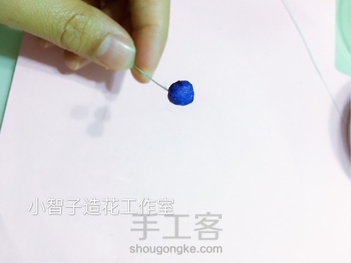 迷你娃用银莲花装饰～烫花 第4步