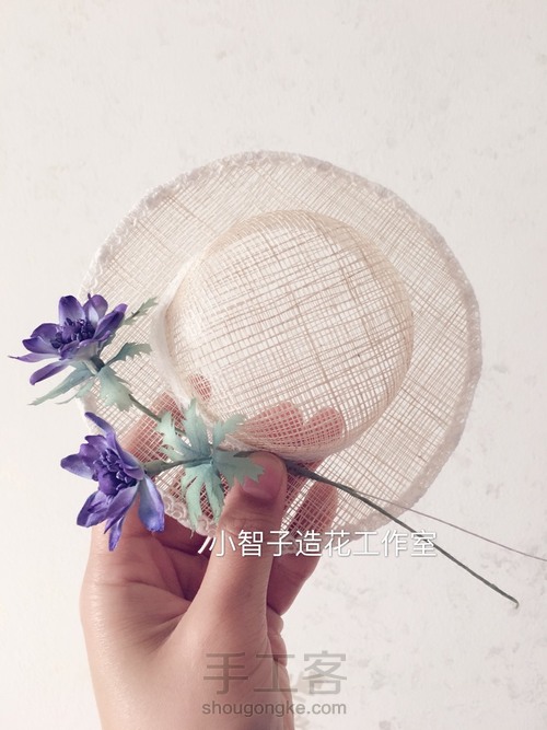 迷你娃用银莲花装饰～烫花 第8步