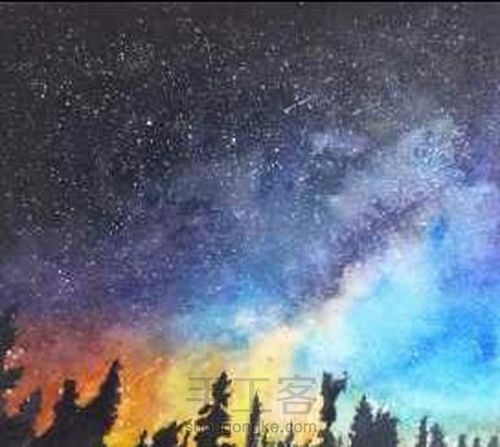星空水彩 第6步