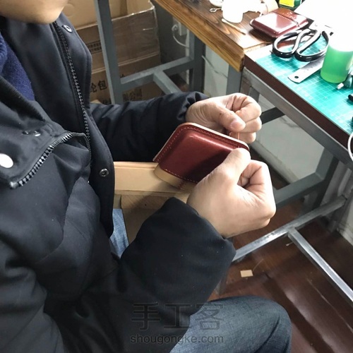 头层牛皮烟盒 第13步