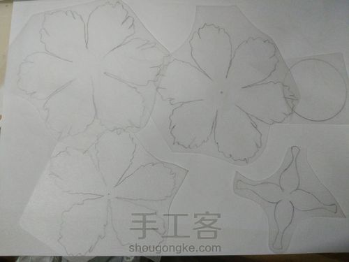 热缩片立体花之绿绒蒿 第4步