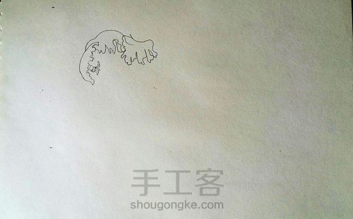 牡丹彩绘图 第1步