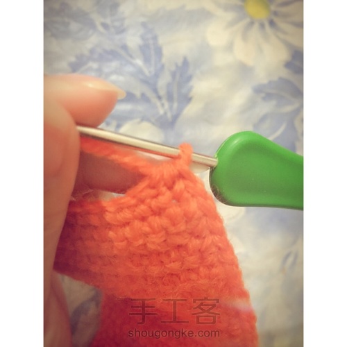 毛线钩织苹果手机壳 第9步