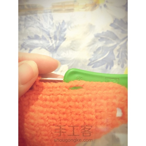 毛线钩织苹果手机壳 第13步