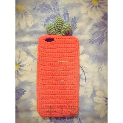 毛线钩织苹果手机壳 第21步