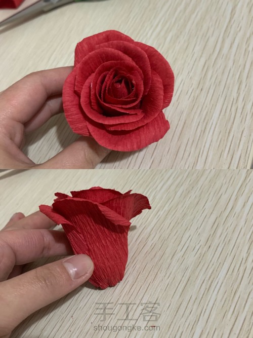 皱纹纸玫瑰花🌹 第10步