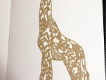 纸雕长颈鹿