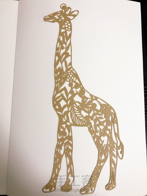 纸雕长颈鹿 第4步