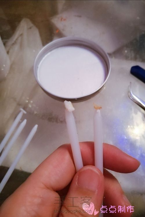 手工打磨欧泊原石镶嵌戒指 第2步