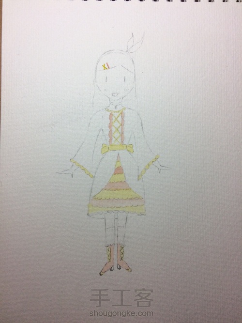 水彩《Miss rabbit》 第2步
