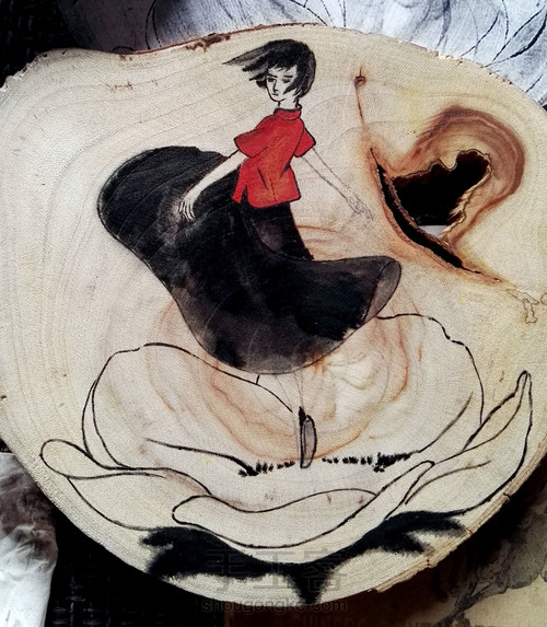 手绘木垫 第5步