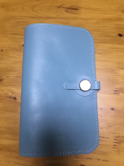 自己做的手包 粉蓝色好大牌的手包哦 第7步