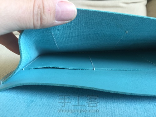 自己做的手包 粉蓝色好大牌的手包哦 第9步