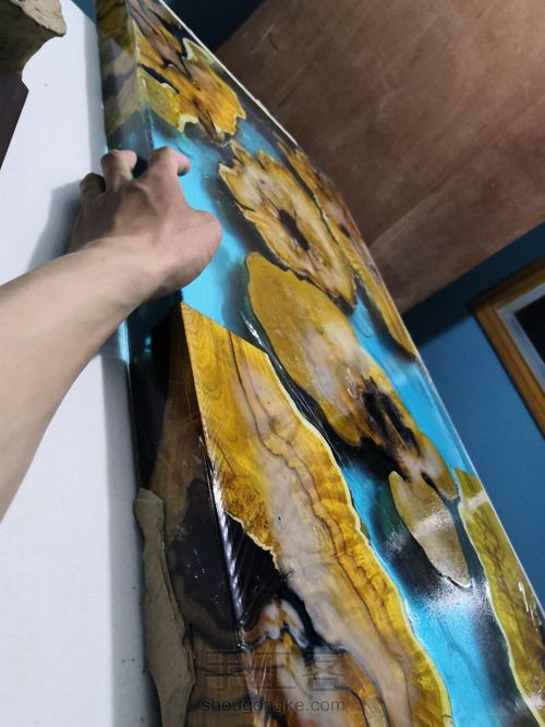 树脂木茶几面 第12步