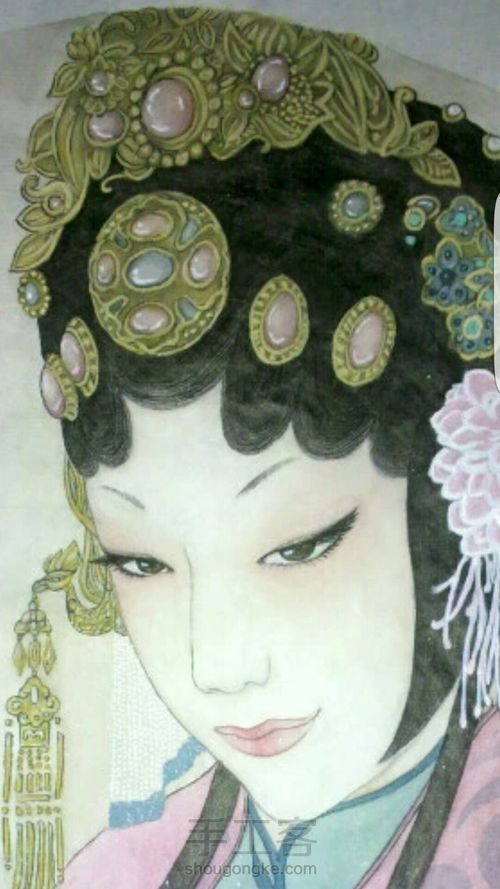 水墨画/工笔画仕女图 第1步