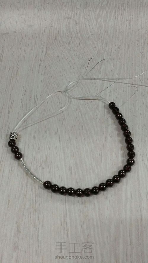 相思曲.石榴石手串教程 第5步