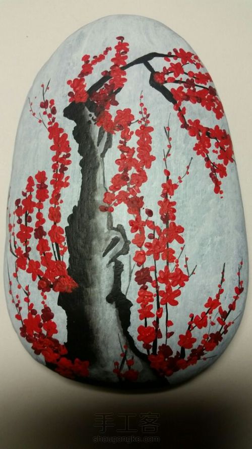 石头画之梅兰竹菊 第4步