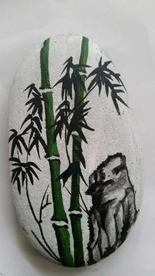 石头画之梅兰竹菊 第7步