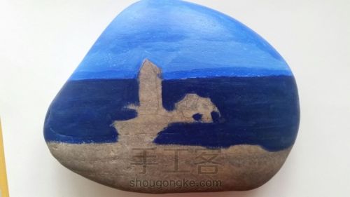 石头画之青海湖 第3步