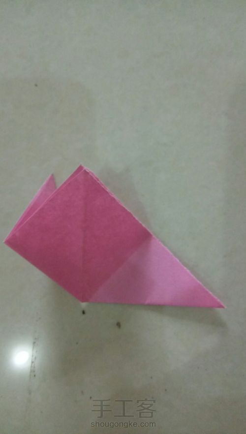 两种折双三角形最简单的方法 第4步