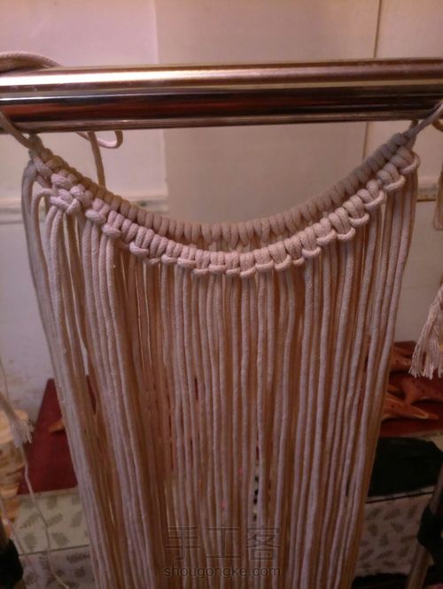 macrame翻盖斜挎小包 第2步