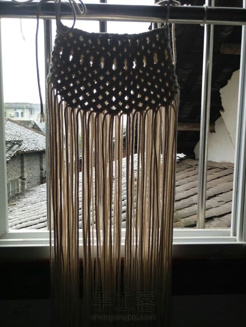 macrame翻盖斜挎小包 第4步