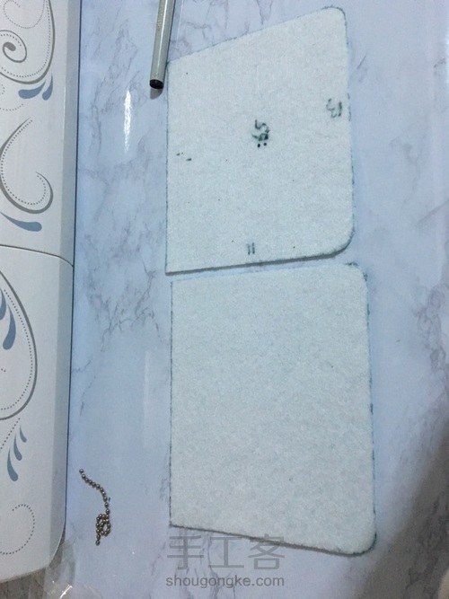 饭团口金包画图和制作过程 第2步