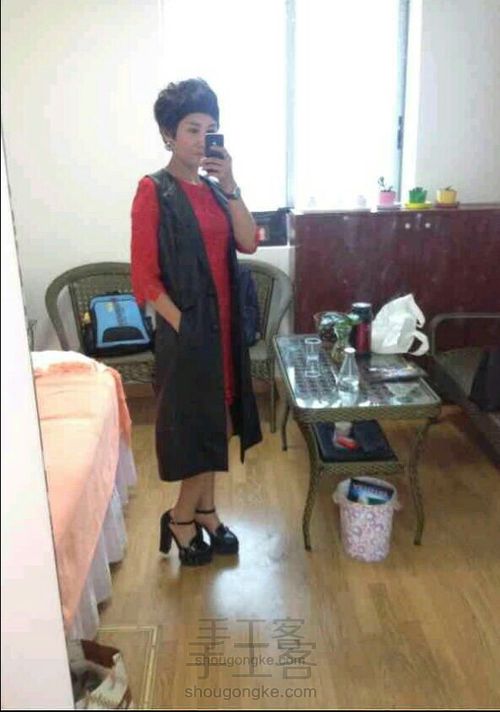 帅气的皮大衣 第11步