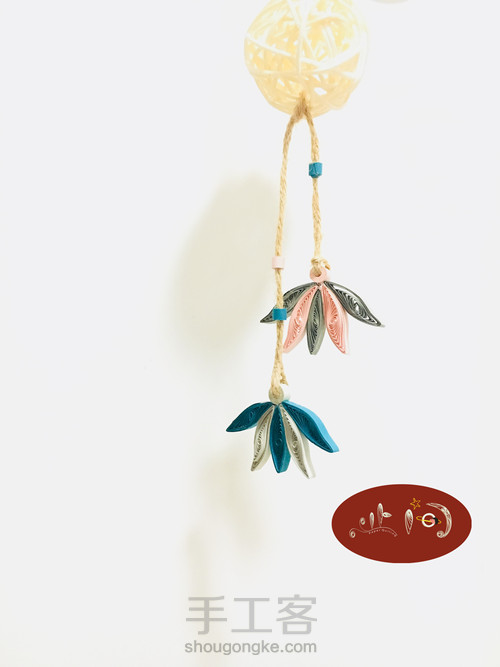 【衍纸挂饰】几个基本卷分分钟装饰大白墙 第9步