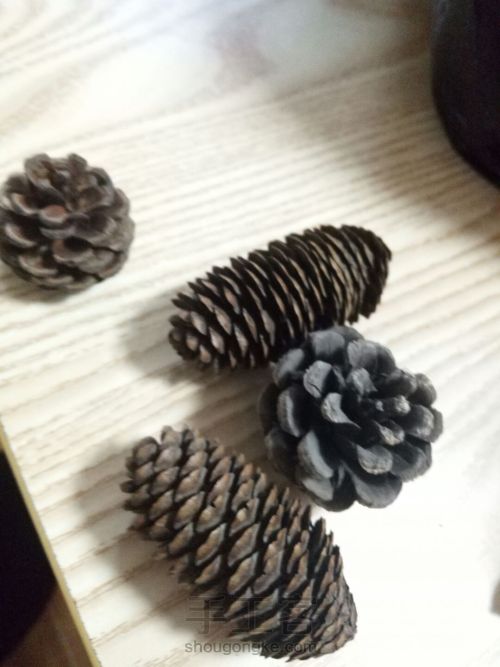 超简单的圣诞树装饰挂件——松果 第2步