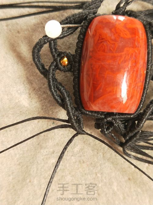 南红桶珠吊坠 第14步