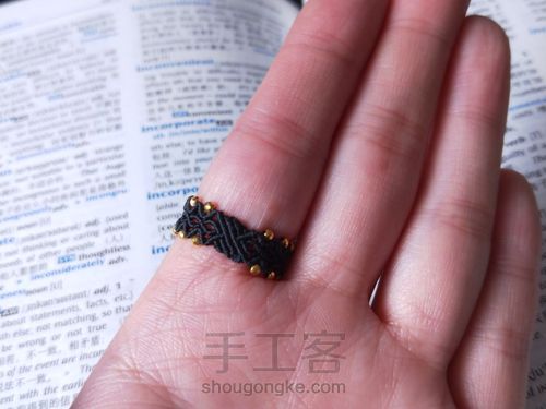 斜卷结 戒指2（收尾教程） 第12步