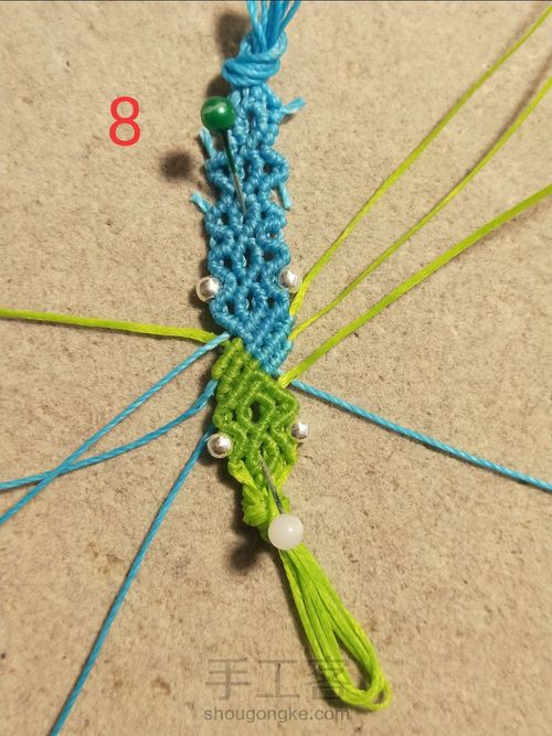 斜卷结 戒指2（收尾教程） 第8步