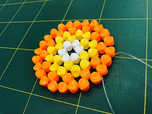 🐷珠杯垫 第12步