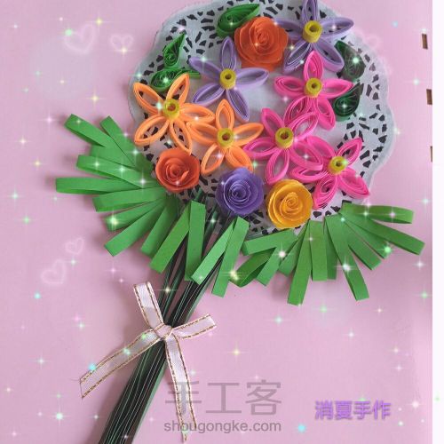 衍纸《花束》💐 第6步