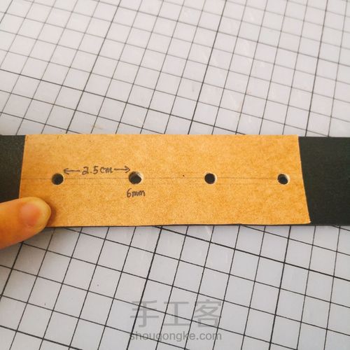 ☞新手入门☜精致鳄鱼纹皮带教程 第8步